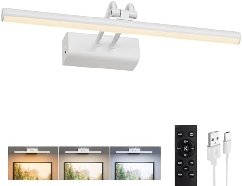 Battery Operated Picture Light for Wall, RF Remote Control by Percantis