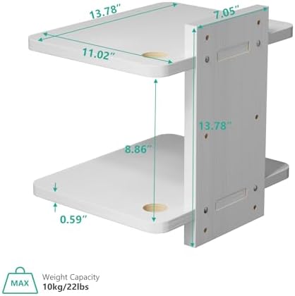 WALI 2 Tier Floating TV Wall Shelf - Image 4