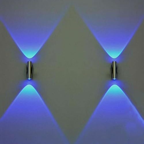Aluminum Double-Headed LED Wall Sconce Lamp, 2W Blue Light, 000hr Lifespan - Image 2