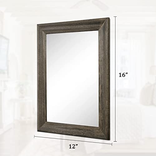 Retro Wall Mirror with Wood Frame Farmhouse Rectangle Hanging Mirrors Decorative - Image 6