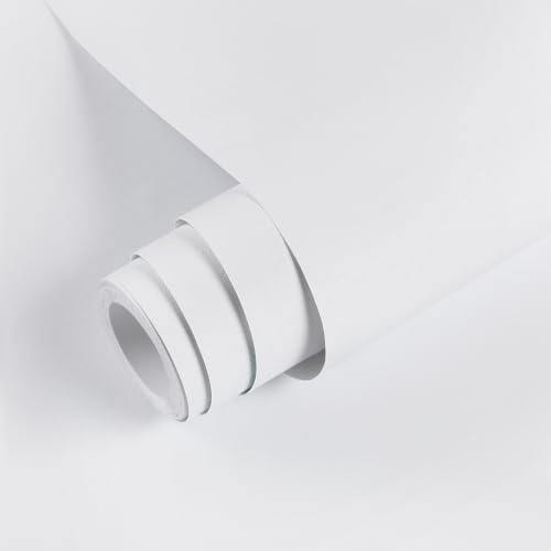 practicalWs White Contact Paper Peel and Stick Wallpaper Self Adhesive by practicalWs