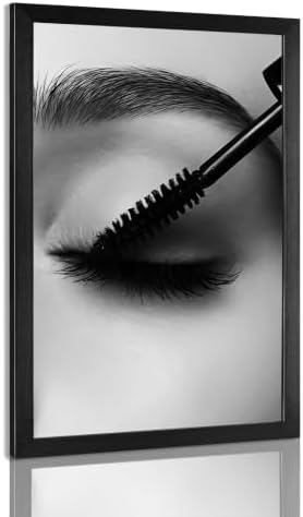 Black And White Magazine Cover Posters Female Eyelashes Canvas Wall Art by Unknown