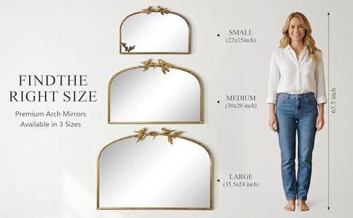 Gold Baroque Vintage Mirror for Vanity 25x36Inch Gold Antique - Image 3