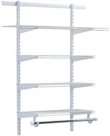 Rubbermaid Configurations Deluxe Custom Closet Kit 3-6 Ft. Adjustable Metal - Image 2
