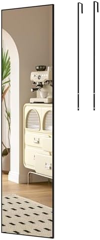 ANYHI 47"x12" Full Length Mirror Over the Door Hang or Wall Mounted by ANYHI