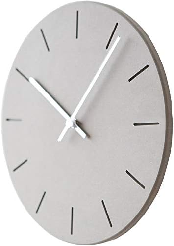 Stephanie Imports Modern Minimalist Concrete Hiding Gray Silent Wall Clock - Image 3