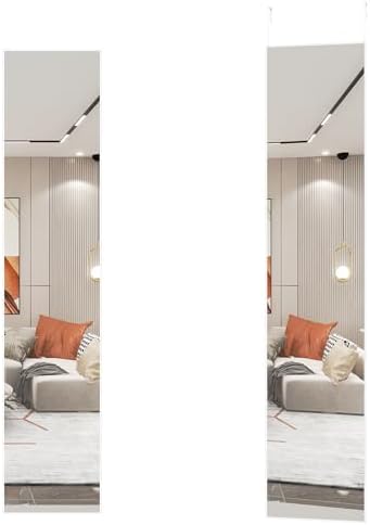 ANYHI 65"x13.8" Full Length Mirror Over the Door Hang/Wall Mounted by ANYHI