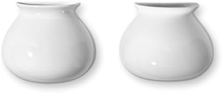 White Ceramic Wall Planters, 4.7 Inch, Flared Design by GDSZJLJ