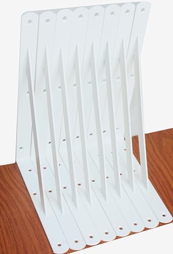 8 Pack L10 x H 8" White Heavy Duty Shelf Brackets by MHMYDZ