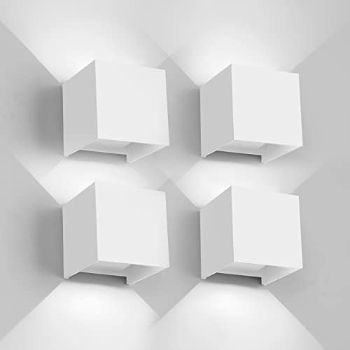 Mille Lucciole 12W 4Pack Outdoor Wall Lights Exterior/Interior, LED White by MilleLucciole
