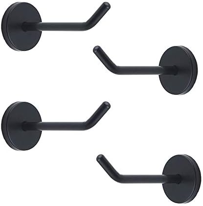 Classic Black Stainless Steel Heavy Duty Coat Hook, Durable Robe Hanger Wall by NELXULAS
