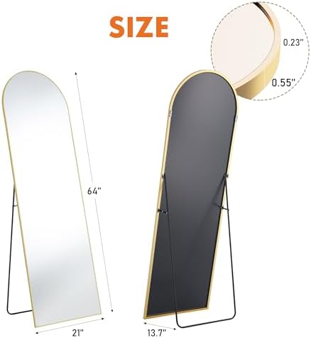OLIXIS 64"x21.5" Arched Full Length Mirror - Image 4