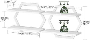 CHOEZON Hexagon Floating Shelves - Image 2