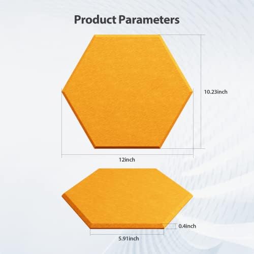 12 Pack Hexagon Acoustic Panels Self Adhesive Sound Proof Foam - Image 6