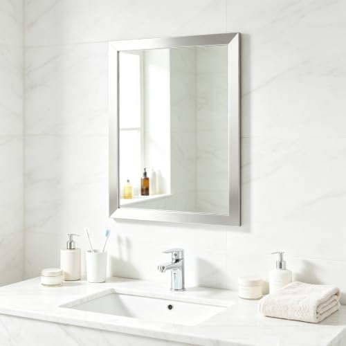 Rectangular Wall Mirror 20x16 Inch Bathroom Mirror - Image 4