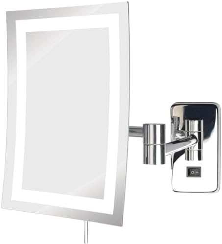 JERDON Hardwired Wall-Mount Makeup Mirror by Jerdon