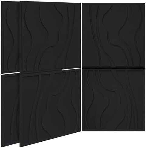 BUBOS 6-Pack Art Acoustic Panels, Self-Adhesive Sound Panels, 23.6"x23.6" by BUBOS