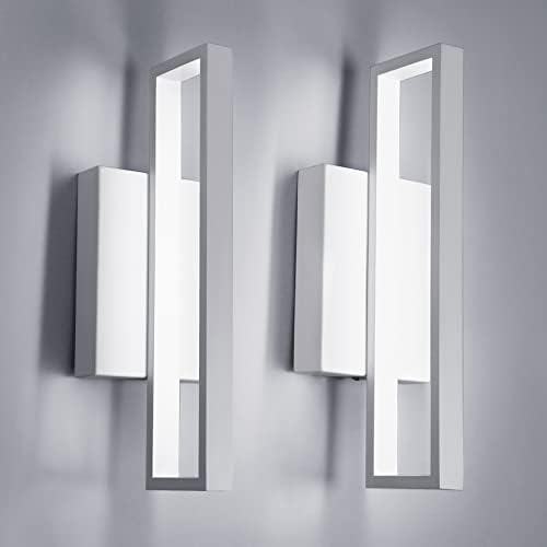 LEONLITE LED Up Down Wall Light, 6000K Pure White Decorative Minimalist White by LEONLITE