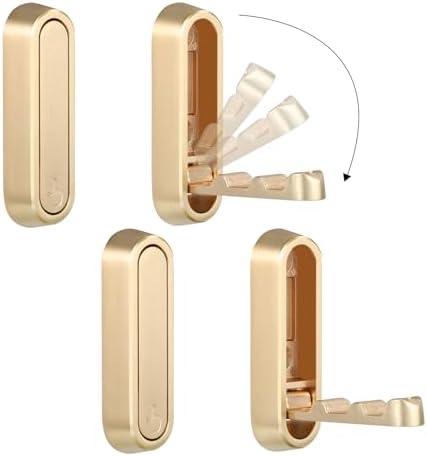 Foldable Wall Hook, 4 Pack, Screw Mounted, Heavy Duty Coat Hooks by Dntorx