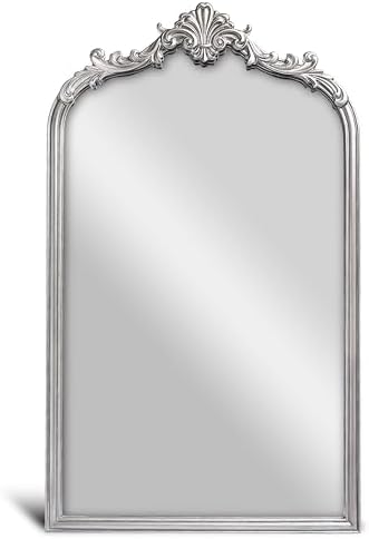 Wylde Iris English Estate Carved Arch Wood Wall Mirror, Mirror by WyldeIris