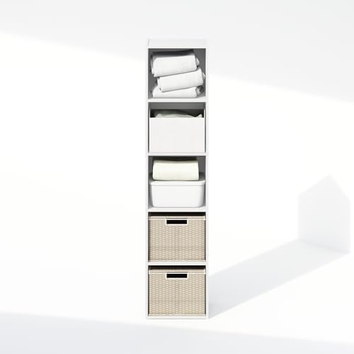 Furinno Reed Closet Organizers and Storage, 5-Tier Closet Organizer, Open Shelf - Image 7