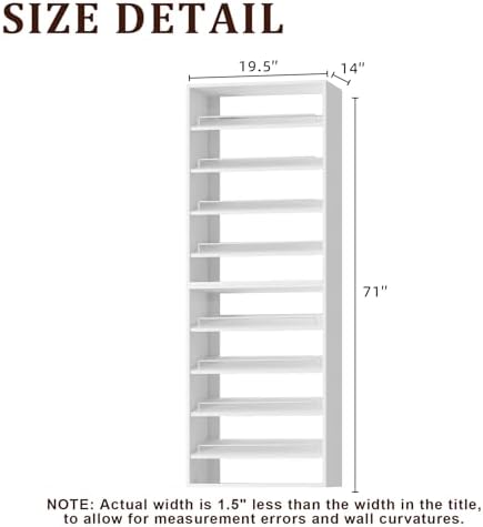 Modular Closet System, 19.5" Wide Wall-Mounted Closet Tower Organizer - Image 3
