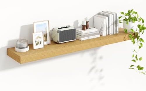 Heimlove Floating Shelves 55.1" W x 10.3" D Oak Set of 1 by Heimlove