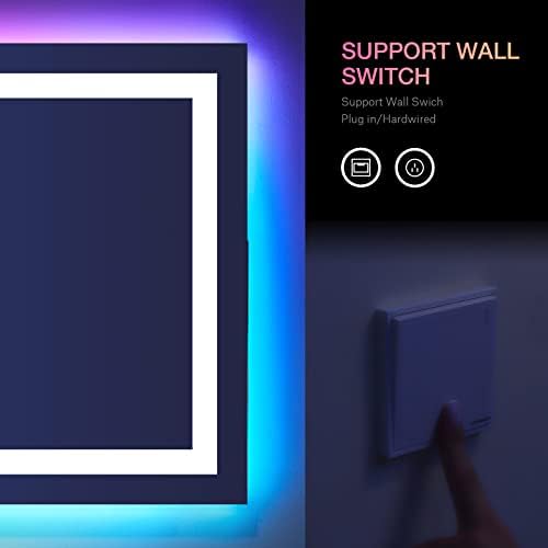 LOAAO 55"X30" RGB LED Bathroom Mirror - Image 6
