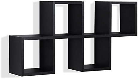 Danya B. Cubby Chessboard Wall Shelf – Black - Image 4