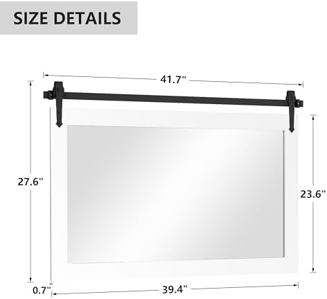 Farmhouse Barn Door Mirror - Image 2