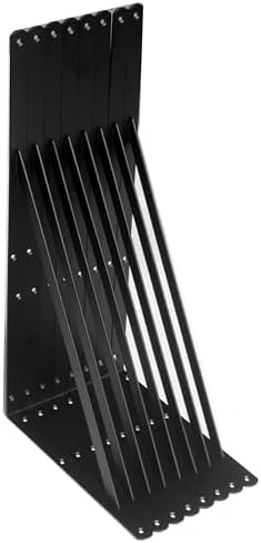 8 Pack L24 x H 12" Black Heavy Duty Shelf Brackets by MHMYDZ