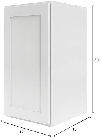 15" W x 36" H White Shaker Single-Door Kitchen Wall Cabinet - Image 3