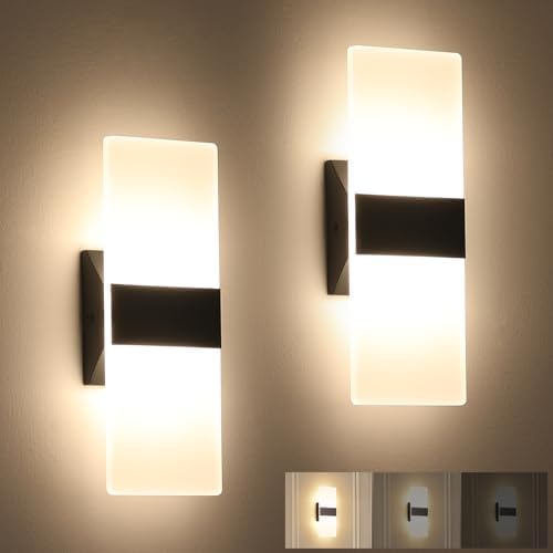 Modern Dimmable LED Wall Sconce Set of 2 by Joosenhouse