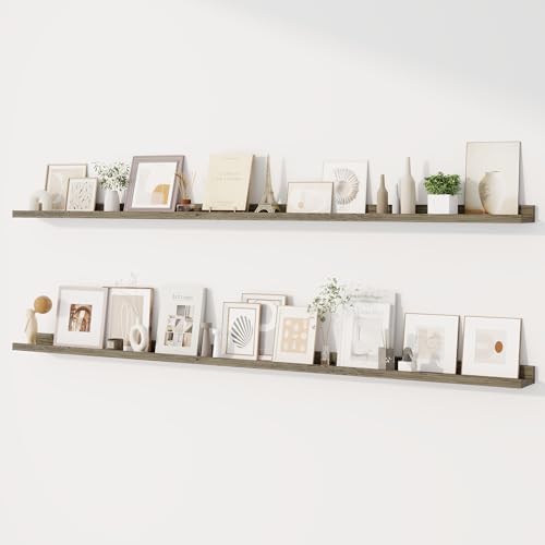 Dreamland Picture Ledge Shelf for Wall, Floating Shelves Set of 2, 72 inch Long by Dreamland