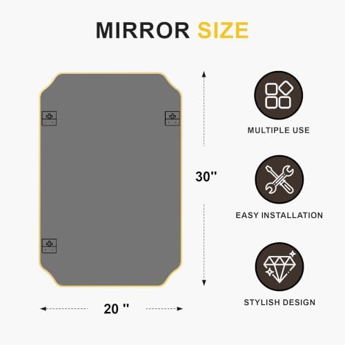 Gold Vanity Bathroom Mirror - Image 2