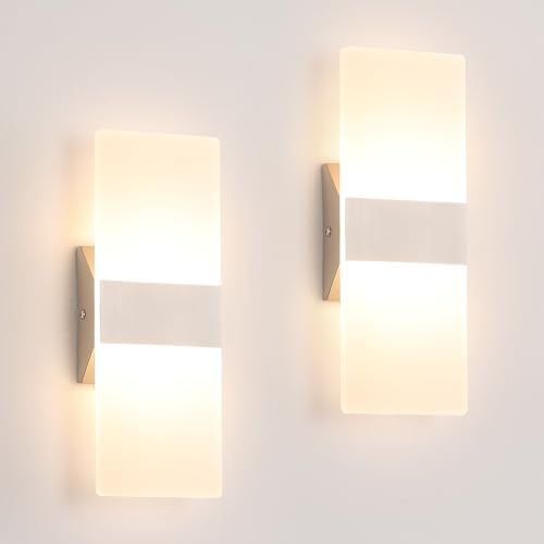 Joosenhouse Modern LED Wall Sconce Set of 2, 10W Hardwired Ultra-Slim Light by Joosenhouse
