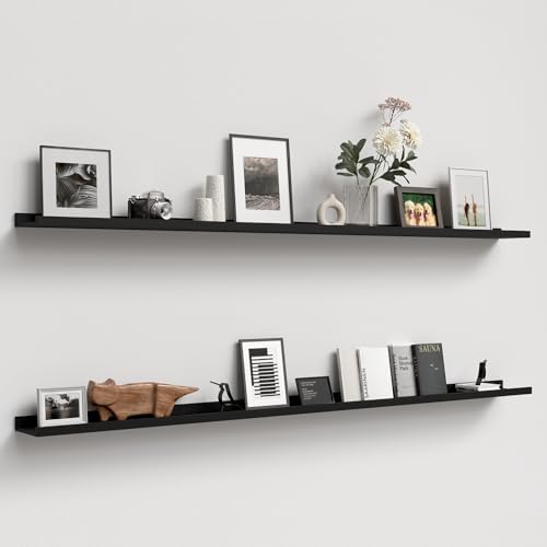 Boswillon Floating Shelves Set of 2, Long Wall Shelf by Boswillon