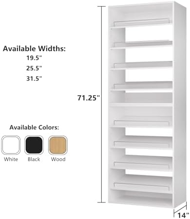 ROOMTEC Modular Closet System, 31.5" Shoe Shelf Closet Tower Wall-Mounted - Image 2