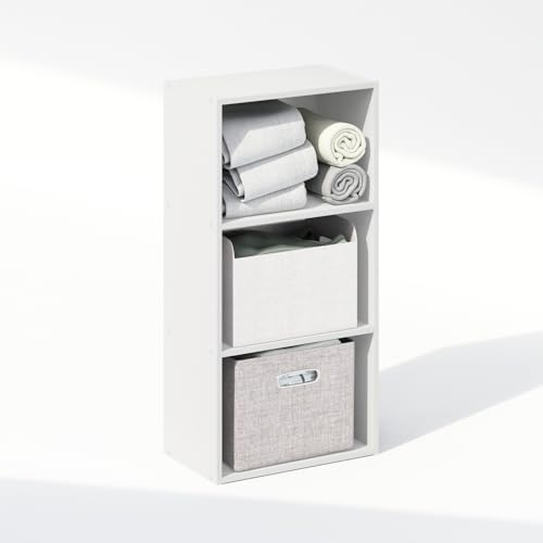 Furinno Reed Closet Organizers and Storage, 3-Tier Closet Organizer, Open Shelf - Image 5