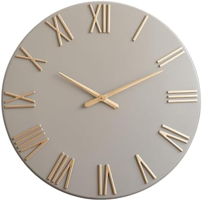 Extra Large Modern Wall Clock, 30 inch, Metal Face, Quartz Movement by Unknown
