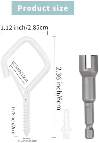 100 PCS White Eye Screw Hooks for Hanging Heavy Duty - Image 2