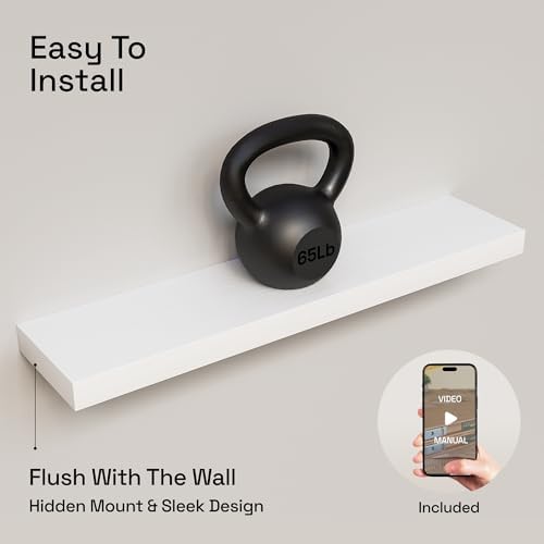 Solid Wood Floating Shelves for Wall 30 Inches Long - Image 5
