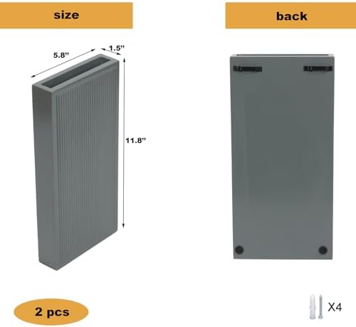 Wood Wall Planter Set of 2, Modern Wall Hanging Decor Pocket Planter - Image 2