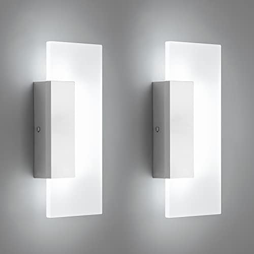 LMQNINE Modern LED Acrylic Wall Sconce White Light 6000K Hardwired Acrylic Wall by LMQNINE