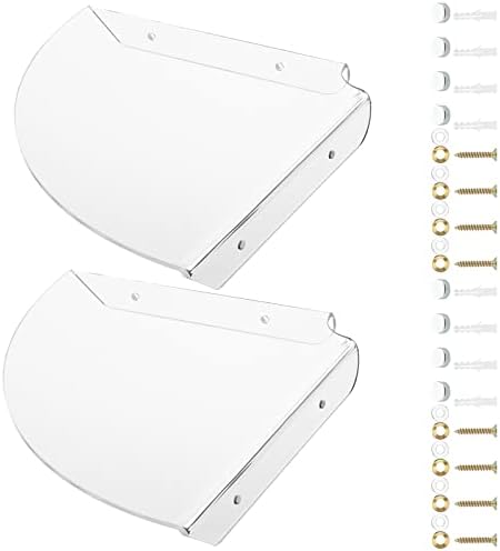 Cosmos 2 Pcs Acrylic Wall Mount Floating Corner Shelves Quarter Round Shower by Unknown