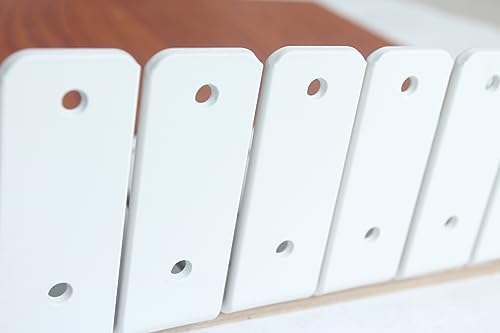 6 Pack - L 6" x H 4" x W1.5, 5mm Thick White L Shelf Bracket, Iron Shelf - Image 6