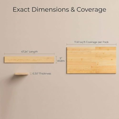 SINGULARWOOD Tongue & Groove Pine Wood Wall Panels, Wood Planks - Image 4