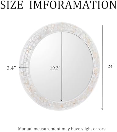 24 Inch Round Mirrors with Mosaic Frame - Image 3