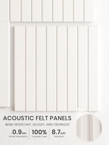 Bumusty 48"x 36" Large Felt Bulletin Board Tiles, Milky White - Image 3