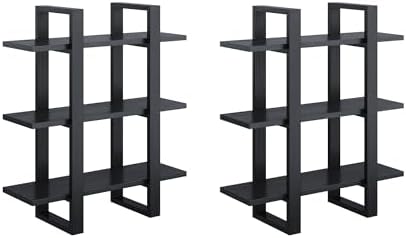 Nathan James Benji Mid Century Wall Unit Bookcase, Decorative Floating 3-Tier - Image 6
